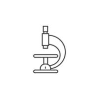 Vector sign of the microscope symbol is isolated on a white background. microscope icon color editable.