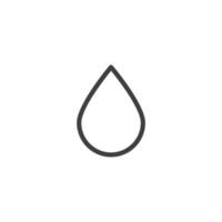 el signo vectorial del símbolo de la gota de agua está aislado en un fondo blanco. color de icono de gota de agua editable. vector