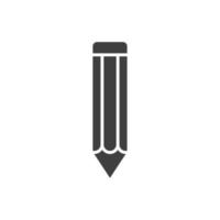 el signo vectorial del símbolo del lápiz está aislado en un fondo blanco. color de icono de lápiz editable. vector