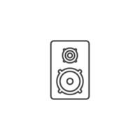 Vector sign of the Sound speaker symbol is isolated on a white background. Sound speaker icon color editable.