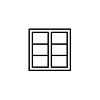 Vector sign of the Window symbol is isolated on a white background. Window icon color editable.