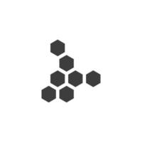 Vector sign of the honeycomb symbol is isolated on a white background. honeycomb icon color editable.