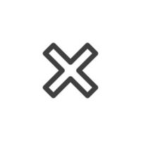 Vector sign of the cross symbol is isolated on a white background. cross icon color editable.
