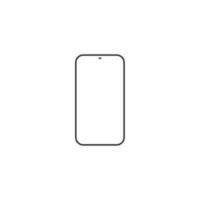 Vector sign of the Smartphone symbol is isolated on a white background. Smartphone icon color editable.