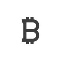 Vector sign of the bitcoin symbol is isolated on a white background. bitcoin icon color editable.