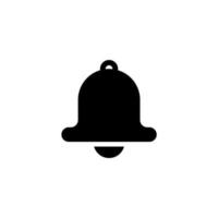 Vector sign of the Message notification bell symbol is isolated on a white background. Message notification bell icon color editable.