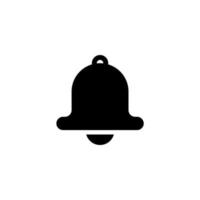 Vector sign of the Message notification bell symbol is isolated on a white background. Message notification bell icon color editable.