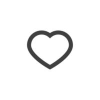 Vector sign of the Like Heart symbol is isolated on a white background. Like Heart icon color editable.