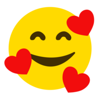 cara amarilla emoji archivo png corazón rodeado