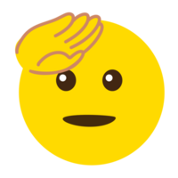 gul salut emoji png-fil png