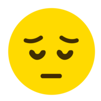 cara triste amarilla emoji archivo png