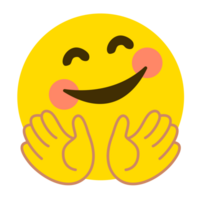 Emoji gelbes Gesicht Glückwünsche PNG-Datei png