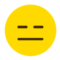 arquivo png de expressão passiva de rosto amarelo emoji