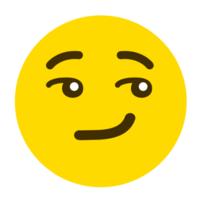 Yellow looking face icon right PNG file