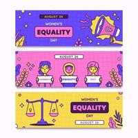 Women Equality Day Banners vector