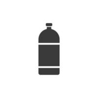 el signo vectorial del símbolo de la botella está aislado en un fondo blanco. color de icono de botella editable. vector