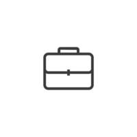 Vector sign of the Briefcase symbol is isolated on a white background. Briefcase icon color editable.