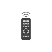 Vector sign of the remote symbol is isolated on a white background. remote icon color editable.