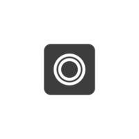 Vector sign of the action camera symbol is isolated on a white background. action camera icon color editable.