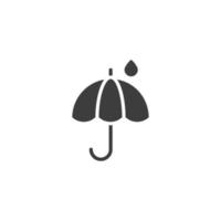 Vector sign of the umbrella symbol is isolated on a white background. umbrella icon color editable.