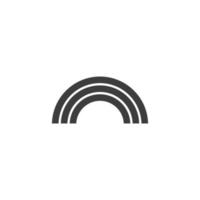 Vector sign of the rainbow symbol is isolated on a white background. rainbow icon color editable.