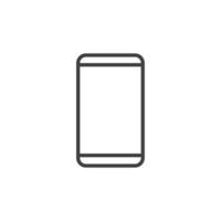 Vector sign of the Smartphone symbol is isolated on a white background. Smartphone icon color editable.