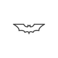 Vector sign of the bat symbol is isolated on a white background. bat icon color editable.