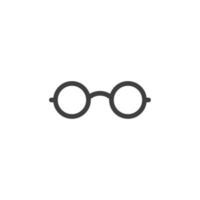 el signo vectorial del símbolo de las gafas está aislado en un fondo blanco. color de icono de gafas editable. vector