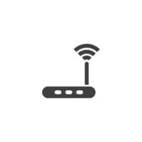 Vector sign of the router symbol is isolated on a white background. router icon color editable.