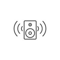 Vector sign of the Sound speaker symbol is isolated on a white background. Sound speaker icon color editable.