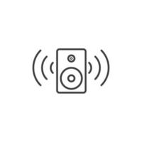 Vector sign of the Sound speaker symbol is isolated on a white background. Sound speaker icon color editable.