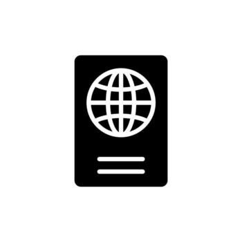 Vector sign of the Passport symbol is isolated on a white background. Passport icon color editable.