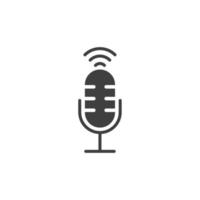 Vector sign of the podcast symbol is isolated on a white background. podcast icon color editable.