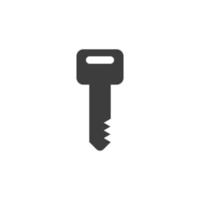 Vector sign of the Key symbol is isolated on a white background. Key icon color editable.