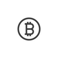 Vector sign of the bitcoin symbol is isolated on a white background. bitcoin icon color editable.