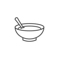 el signo vectorial del símbolo de los cereales está aislado en un fondo blanco. color de icono de cereales editable. vector
