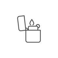 Vector sign of the fire lighter symbol is isolated on a white background. fire lighter icon color editable.