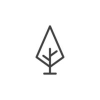 Vector sign of the tree symbol is isolated on a white background. tree icon color editable.