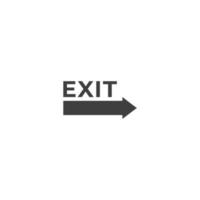 Vector sign of the Emergency exit symbol is isolated on a white background. Emergency exit icon color editable.