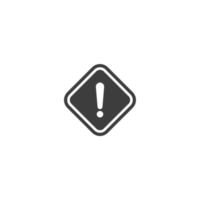 el signo vectorial del símbolo de peligro está aislado en un fondo blanco. color de icono de peligro editable. vector