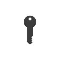 Vector sign of the Key symbol is isolated on a white background. Key icon color editable.