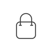 Vector sign of the shoping bag symbol is isolated on a white background. shoping bag icon color editable.