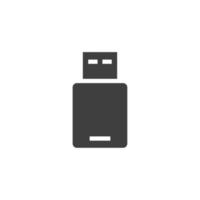 Vector sign of the usb symbol is isolated on a white background. usb icon color editable.