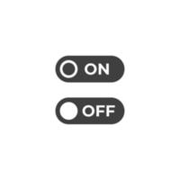 Vector sign of the On off symbol is isolated on a white background. On off icon color editable.