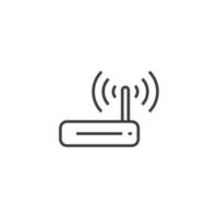 Vector sign of the router symbol is isolated on a white background. router icon color editable.