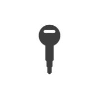 Vector sign of the Key symbol is isolated on a white background. Key icon color editable.