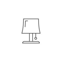 el signo vectorial del símbolo de la lámpara de escritorio está aislado en un fondo blanco. color del icono de la lámpara de escritorio editable. vector