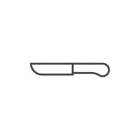 Vector sign of the knife symbol is isolated on a white background. knife icon color editable.