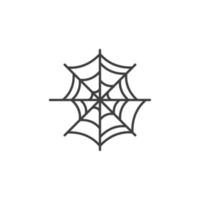 Vector sign of the spider web symbol is isolated on a white background. spider web icon color editable.