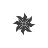Vector sign of the pinwheel symbol is isolated on a white background. pinwheel icon color editable.